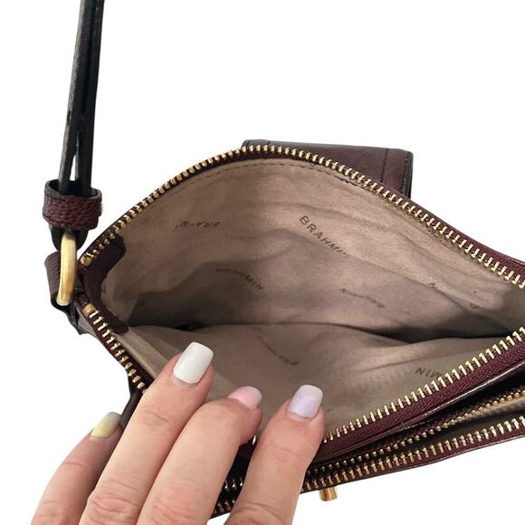 Brahmin Mojito Smooth Leather Crossbody Organizer in Oxblood - Picture 9 of 14